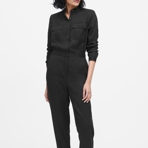 Banana Republic Black Utility Flight Jumpsuit 8